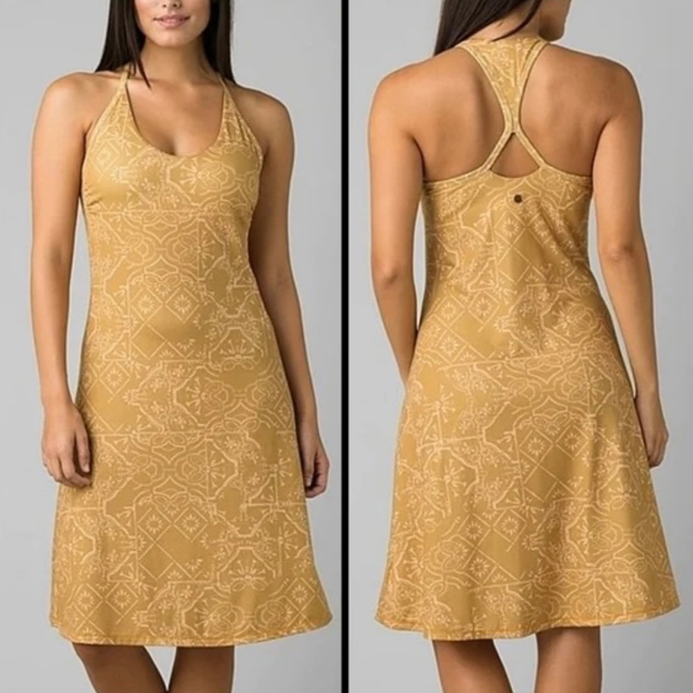 NWT Prana Women's Opal Dress In Toffee Tiles Print: Size Small